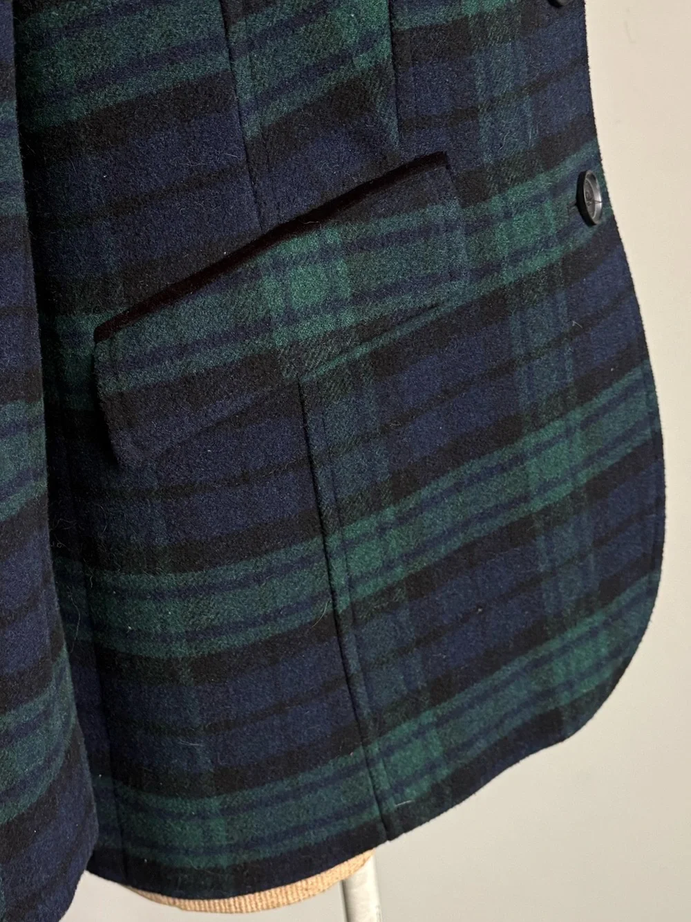 Talbots Blackwatch Plaid Wool Blend Blazer Preppy Classic Jacket Size 8